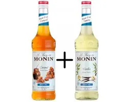 Monin Siroop Caramel suikervrij + Vanille Suikervrij