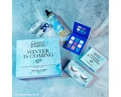 Makeup Revolution x Game Of Thrones Winter Is Coming Set - Cadeauset - Cadeau - Make-up - Oogschaduw, Fixing Spray, Shimmer Bomb Lipgloss & Nepwimpers