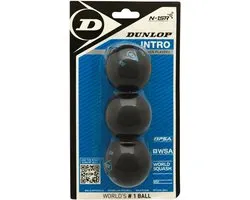 Dunlop INTRO 3BBL - Noir - Balles de squash