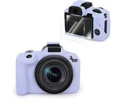 Camera Case Accessoires voor Canon EOS R50 - Silicone Beschermhoes met 2 LCD Gehard Glas en Verbeterde Grip, Lichtgewicht en Duurzaam