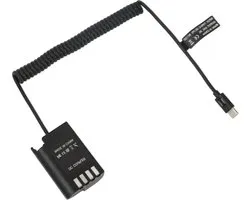 Adaptateur d'alimentation de batterie factice Coupleur DC de type C vers DMW BLK22 - Prend en charge la charge rapide QC PD - Lumix S5 DCS5 DCS5K GH5M2 GH6 - Appareil photo numérique.