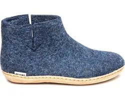 Glerups Laars met leren zool-Blauw-44