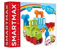 SmartMax My First Animal Train - Magnetische Trein en Dieren - 22-Delige Bouwset - Educatief Speelgoed voor Peuters - Vanaf 18 Maanden