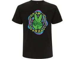 T-shirt Glow In The Dark - Zwart - XL