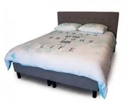 Nessa® - 160x200 Boxspring Continental Antraciet - Complete Boxspring - Inclusief Orthopedisch Matras