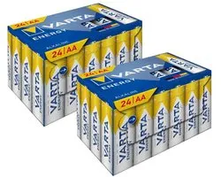 Pack de 2 x 24 piles AA Varta Energy Cube - Pack économique