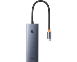 Baseus UltraJoy 7-in-1 USB-C Hub - 4K 60Hz - 100 Watt opladen - Docking station - Space Grey