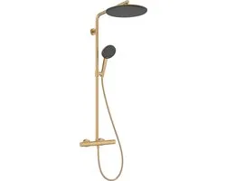 hansgrohe Raindance Alive S Puro - Showerpipe - Ecostat thermostaat - 300mm maat - 1 straalfunctie - Brushed Bronze