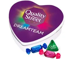 Nestlé Quality Street 160g "Dreamteam" - 11 smaken - Geschenkdoos hartje met bonbons en toffees - Chocolade cadeau - Chocolade mix in tinbox