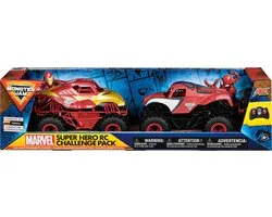 Spinmaster Monster Jam RC Marvel - Iron Man en Amazing Spider-Man - 2 op afstand bestuurbare monsterjamtrucks - schaal 1:24