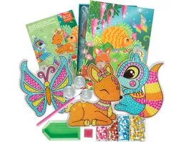 BOX CANDIY Zonnevanger Knutselset voor Kinderen – DIY Knutselpakket met 3 Lichtvanger Borden, Zuignappen, Kleurrijke Edelstenen & Opbergbox – Creatieve Sun Catcher Activiteit