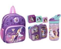Ensemble scolaire Unicorn Academy ; sac à dos et set de déjeuner