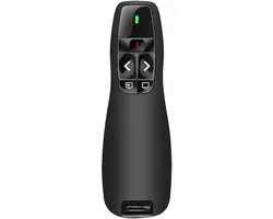 carmdering - Draadloze Presenter - Laser Pointer - Presentatieclicker - 2,4 GHz draadloos, bereik tot 100 meter - Rode laserpointer, zichtbaar tot 200 meter - Geïntegreerde USB-ontvanger, verliesvrij - Compatibel met PowerPoint