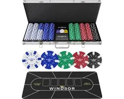 Windsor Poker Set - 500 jetons - PokerKleed - Blinds - Cartes - Jetons de poker - Jetons de Poker