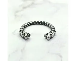 De mai | Ring de serment Tiny Viking | bague homme / Viking | Acier inoxydable / Acier inoxydable 316L | argent / ajustable