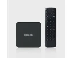 MeCool KM7 SE Android TV Box - Officieel Google Gecertificeerd - 4K Ultra HD Mediaplayer - 32GB Opslag - WiFi & Ethernet - Google Assistant Spraakbediening - Voor Playstore, Kodi, Disney+, Viaplay, Videoland en meer
