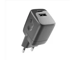 Fresh 'n Rebel Oplader iPhone & Samsung – 30W Adapter USB-C & USB-A (2 poorten) – Compacte Snellader iPhone & Samsung – Storm Grey