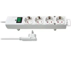 Multiprise Brennenstuhl Comfort-Line Plus avec 4 grands contacts / blanc - 2 mètres
