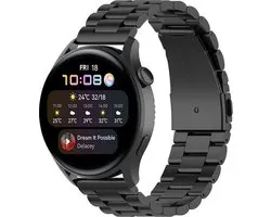 By Qubix Garmin Venu 2 - Bracelet à maillons en acier - Zwart