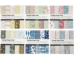 Design Papierblok – Creatief Papier Voor Knutselen – Scrapbook Papierblok – 15,2x15,2 cm 300 Vellen
