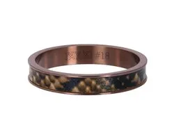 iXXXi Jewelry Vulring 4 mm Leopard Bruin  - maat 18