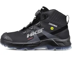 HKS Pioneer Black Boa S3 chaussures de travail - chaussures de sécurité - chaussures de sécurité - homme - hautes - bout en acier - sans lacets - antidérapantes - ESD - légères - Vegan - noir - taille 44