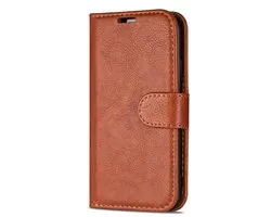 Hoesje Geschikt voor Apple iPhone 16 Pro Max/iphone 16 pro max hoesje/iphone 16 pro max case/Wallet case /L book case Portemonnee kaarthouder/ magneetflipje/ kleur Bruin