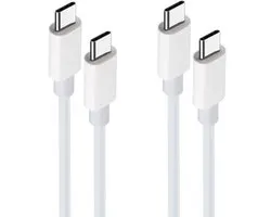 2 stuks OneOne 3,0m oplaadkabel. Sterke USB C naar C kabel. Stevig laadkabel snoer past op Universeel Bang & Olufsen, Blackview, Beats, Boox (ONYX), Canon, DJI, Fuji FujiFilm, Gigaset, GoPro, Corsair, JBL, Apple iPhonne en iPad, Google Pixel, Bose