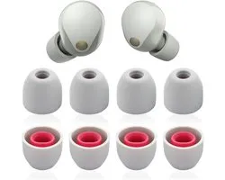 4 Paar 1000XM5 Siliconen Oordopjes Oortelefoon Tips Vervanging Compatibel met Sony WF-1000XM5, WF-1000XM4 Zachte Siliconen Oordopjes Tips Set Grijs XS