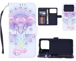 Bookcase Geschikt voor: Xiaomi Mi 11 Ultra hoesje met print - Elephant 3D