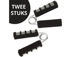 2 x Handtrainer 15 kg - Handknijper- Knijphalter - Armtrainer – Gewichten - Handgripper - Hand gripper 15kg - grip - Onderarm trainer - Buigveer – Grip Trainer - Vinger - Hand spier - Fitness - Handtrainer - Grijs