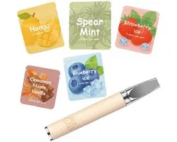 Arrêter de fumer - Flavourstick + 5 saveurs - Paquet tout-en-un - Alternatief à la Chaîne de Respiration - Pas de Nicotine - Pas de Fumée et Pas de Vapeur - Huiles Naturelles - Bolle à Clic