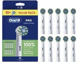 Oral-B Pro Cross Action Opzetborstels - Wit - 10 Stuks