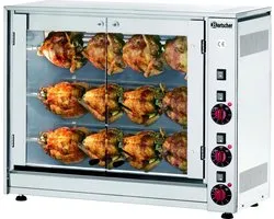 Bartscher Kippengrill P12N - 12 Kippen - 3 Spiesen - 400V - 880x430x710mm