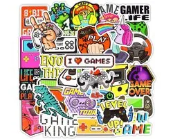 50 Retro Gaming Stickers – Video Games & Arcade