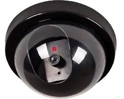 Premium 1x Dummy LED Beveiligingscamera met Bewegingssensor – 12x8cm – Zwart – 1 Stuks | Draadloze Nepcamera Met Rode Led op Batterijen | Knipperende Camera Beveiliging Voor Binnen en Buiten | Buitencamera | CCTV Dome Bewakingscamera