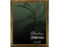 BIRAPA Palermo Picture Frame, 32 x 45 cm, Green Gold, Antique Vintage Picture Frame