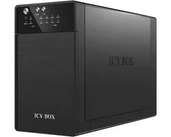 Externe Behuizing 2-Bay voor 3.5" SATA HDD/SSD met RAID 0/1 en USB 3.0/eSATA