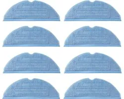 Chiffons en microfibre - Chiffons de nettoyage - Chiffons de sol - Convient pour aspirateur robot Xiaomi Roborock S8/S8+/S7/T7/T7plus - Microfibre - Doux - Remplacement lavable et réutilisable - Ensemble de 8 chiffons de nettoyage