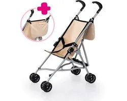 Bayer Design Poppenwagen met tas beige