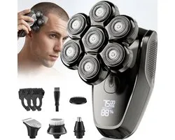 Fokelyi - Scheerapparaat Mannen - 5-in-1 - Trimmer - Electric Face & Head Shaver - Hoofd Kaal Scheren – Nat & Droog - Draadloos Opladen - Elektrisch