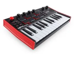 Akai Professional MPK Mini Play MK3 - MIDI-keyboardcontroller met ingebouwde luidspreker en geluiden plus dynamisch keyboard, MPC-pads, softwarepakket en Native Instruments Sound Package