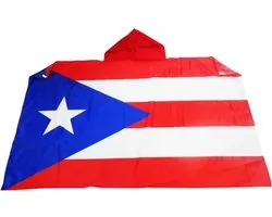Cape Puerto Rico 150x90 cm Puerto Ricaans Licht Polyester | Binnengebruik supporterscape gestikte randen en lichte afwerking