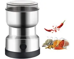 Moulin à café électrique - 300 ml - Moulin - Moulineur à café - Moulin à herbes - Moulin à grains - Coffee Grinder - Moulin à grains de café - Moulin à herbes - Convient pour les grains, les noix, les céréales - Argent