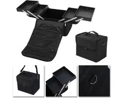 Trousse de beauté maquillage trousse à ongles pliable noire