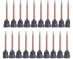 SnelShoppen - Epoxy Mixing Nozzle Tip voor 50ml AB Glue Cartridge - 20 Stuks - Kunststof Mengnozzles voor Glue Gun - Lichtgewicht en Efficiënt Mixen -
