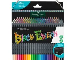 Fabercastell Crayons de couleur Faber-Castell - Black Edition - 100 pièces - FC-116411