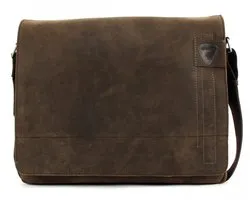 Strellson Richmond Messenger Leder 39 cm Laptopcompartiment - 38cm (15 duim) - dark brown