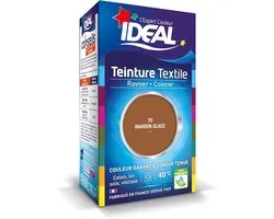 IDEAL Liquid Dye Mini 70 Ice Brown – Teinture Textile Liquide – Teinte Brun Glacé Cool – Pour Coton, Lin, Soie & Viscose – 40°C – Fabriqué en France