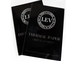 Papier thermique LEV | 100 pièces | 21,6 x 27,9 cm | Fax thermique | Main | 3 couches |